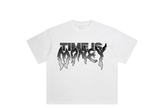 TIMEISMONEY WHITE ASH TEE