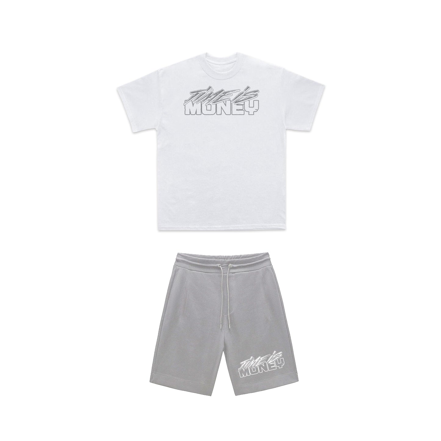 TIMEISMONEY SHORT SET (COOL GREY)