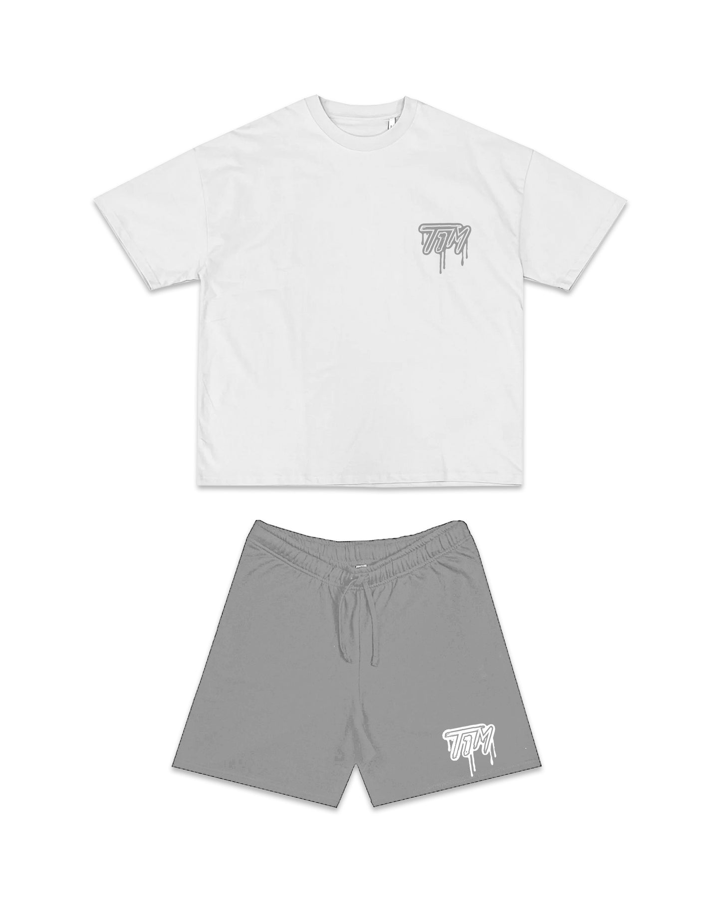 T1M HEATHER GREY SHORT SET