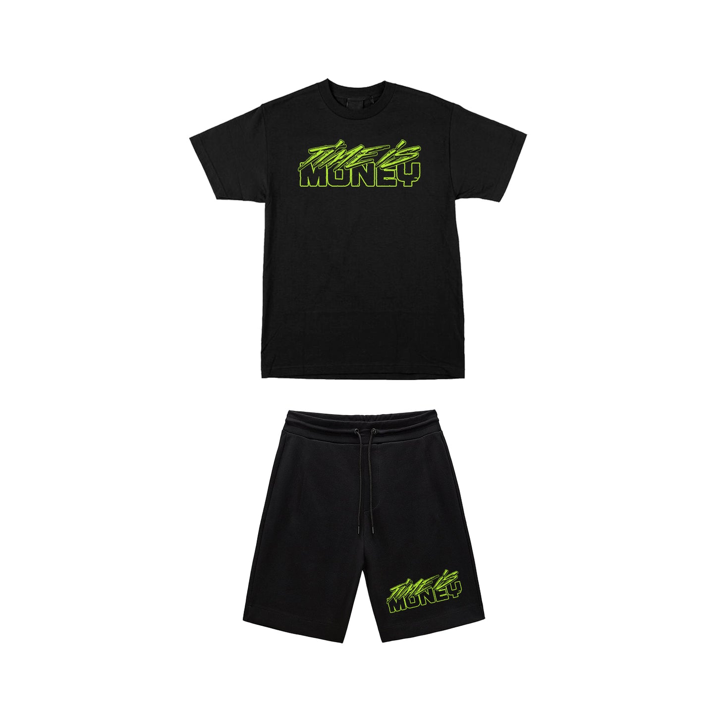 TIMEISMONEY SHORT SET (NEON GREEN)