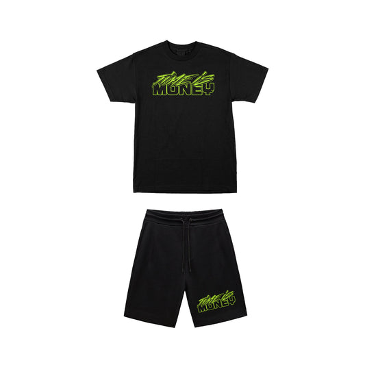 TIMEISMONEY SHORT SET (NEON GREEN)