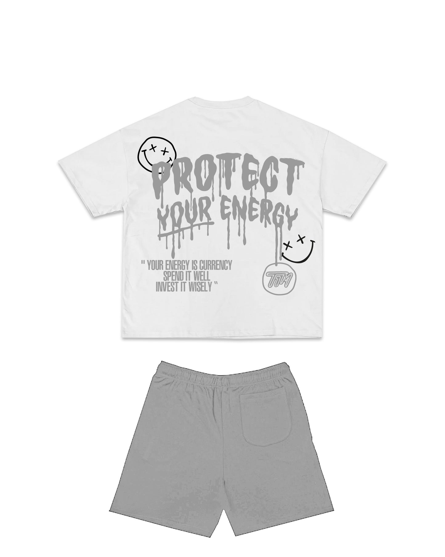 T1M HEATHER GREY SHORT SET