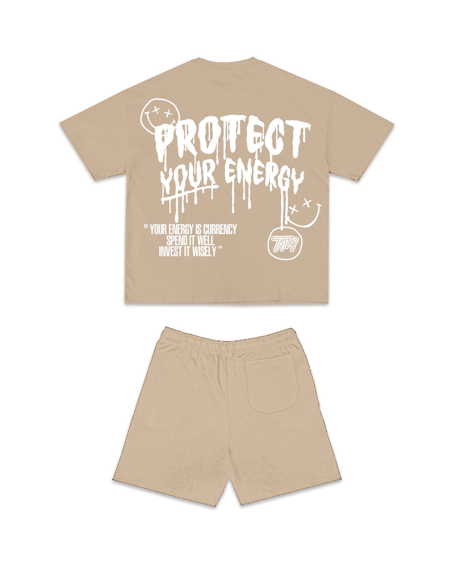 T1M BEIGE SHORT SET
