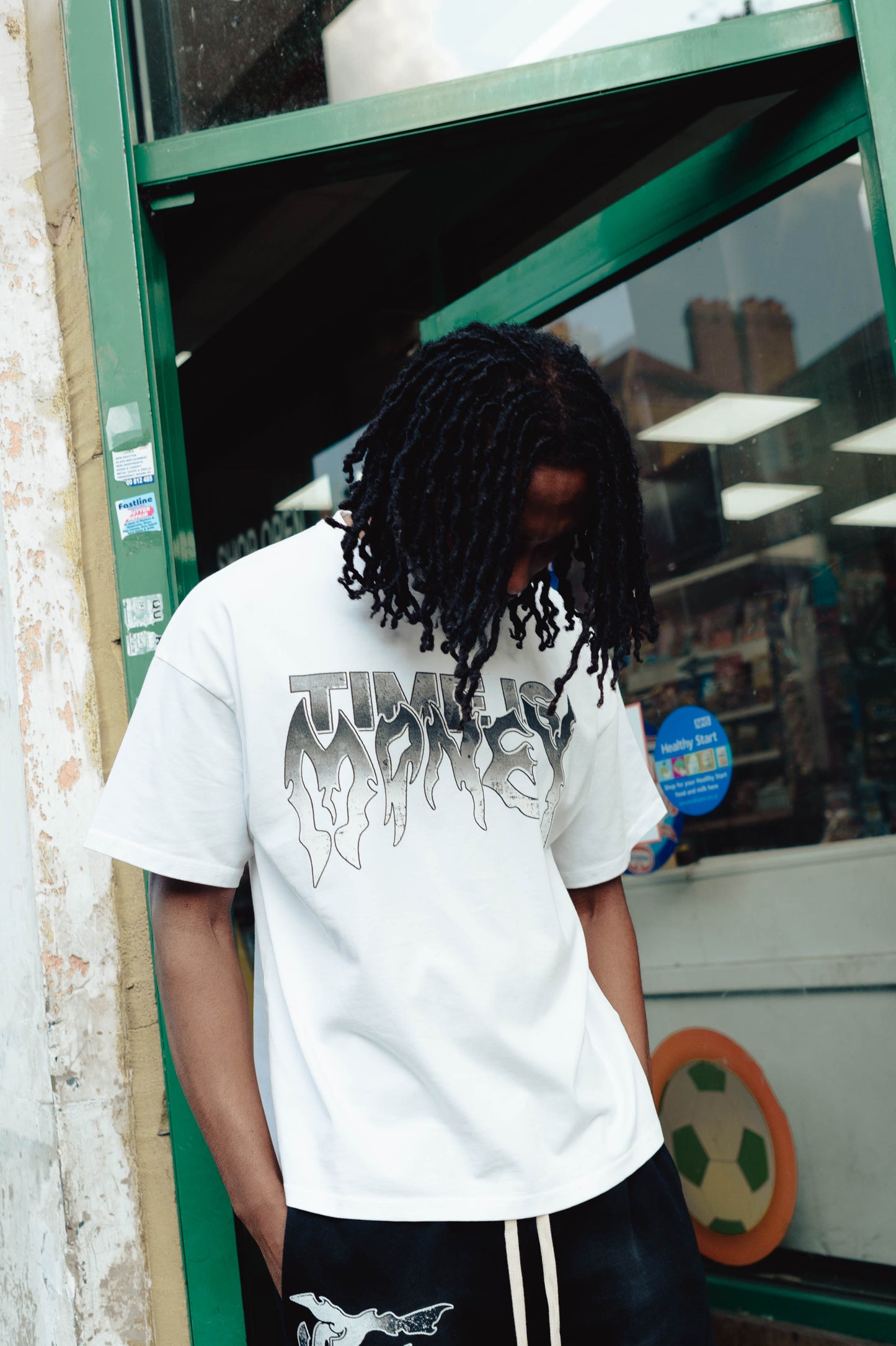 TIMEISMONEY WHITE ASH TEE