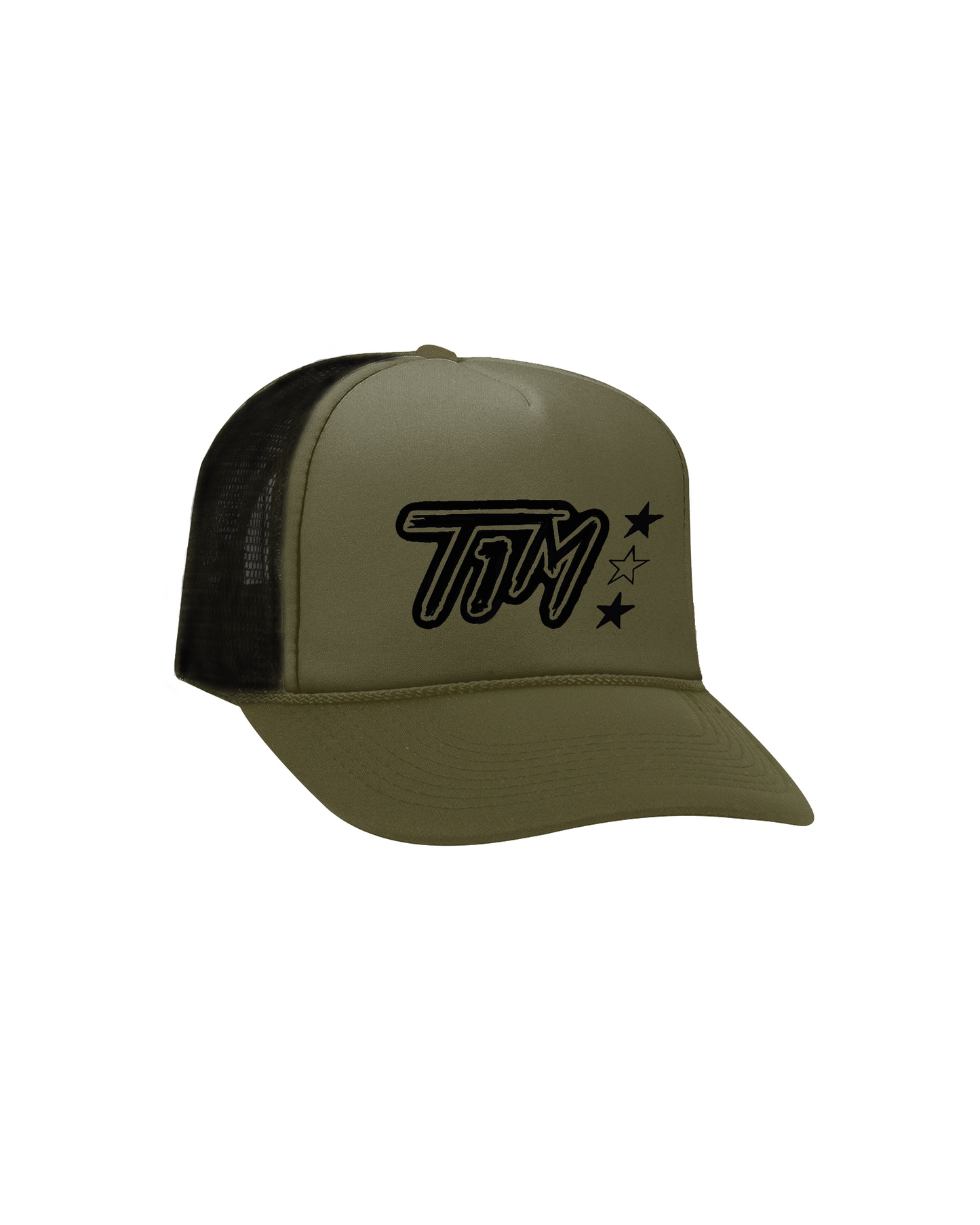 T1M OLIVE GREEN TRUCKER CAP