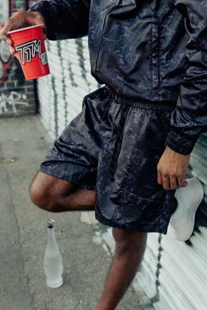 T1M BLACK CANVAS SHORTS