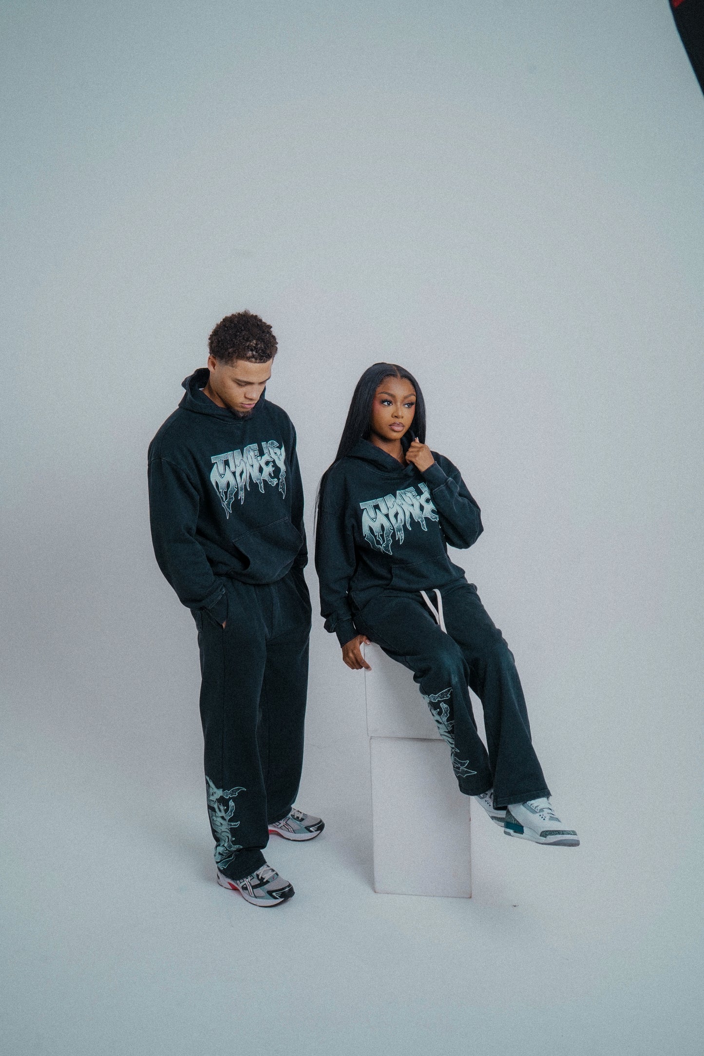 TIMEISMONEY ACID WASH TRACKSUIT